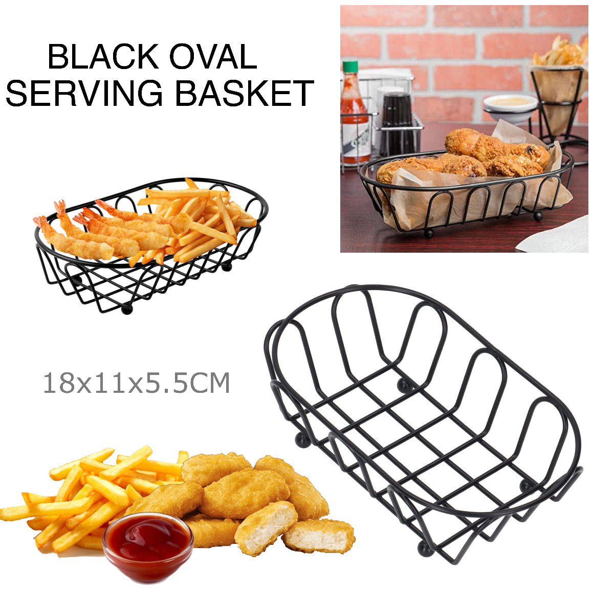 Oval Serving Basket