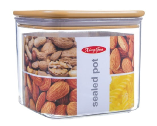 Plastic Wooden Top Container 0.5L