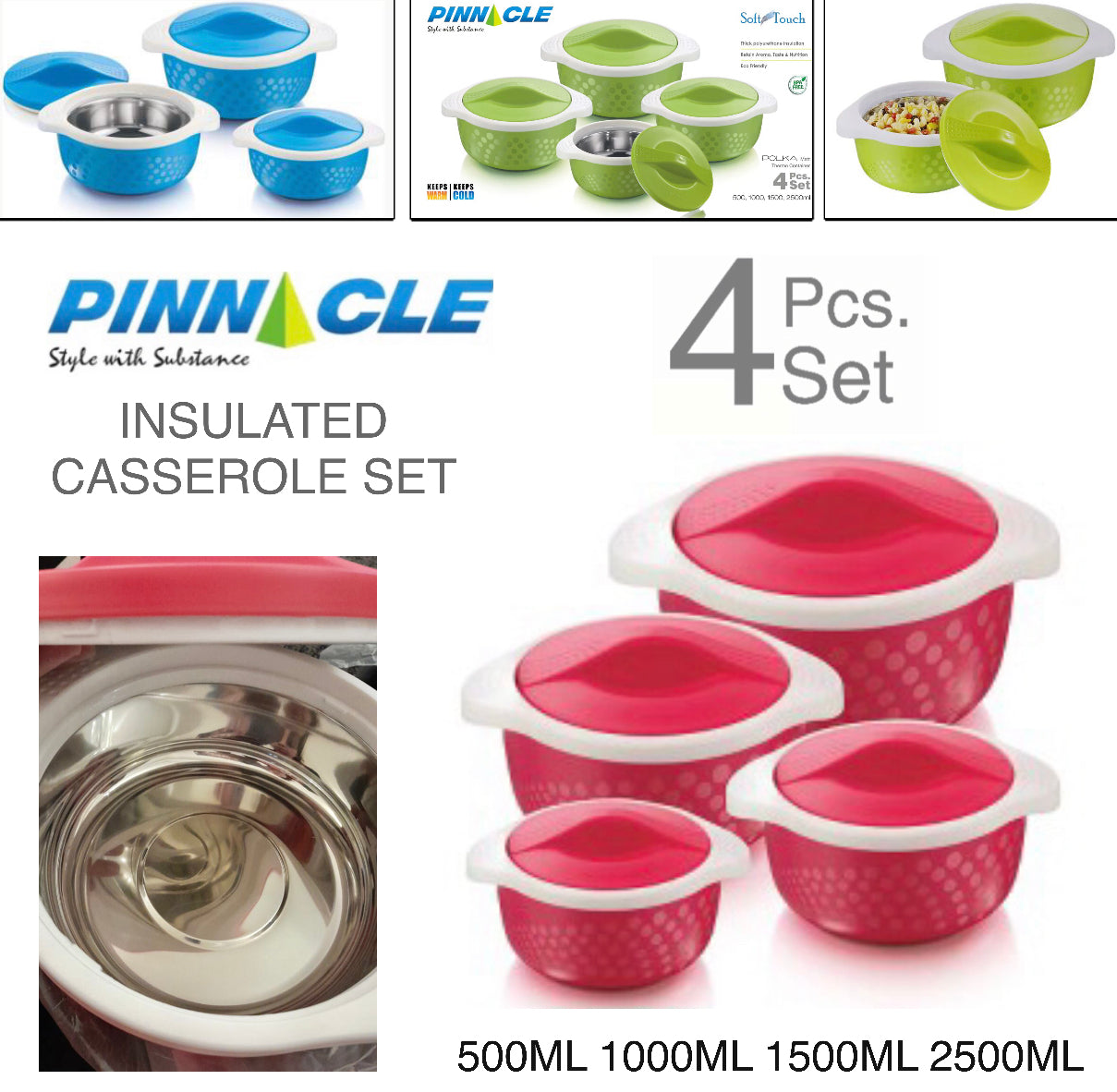 Polka Insulated Casseroles (With Gifts)