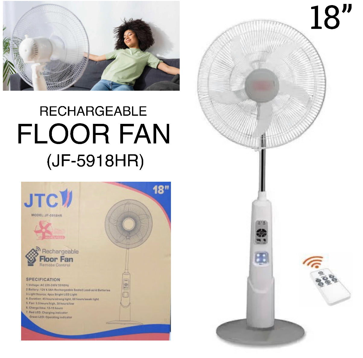 Rechargeable Fan (5918HR)