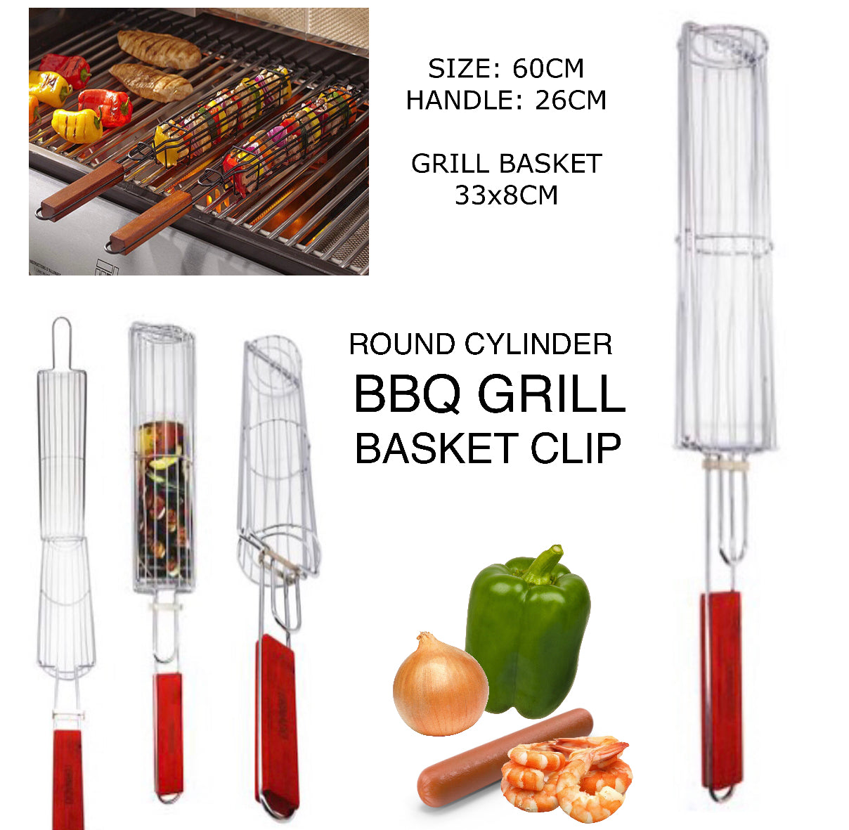 Cylinder Grill Basket
