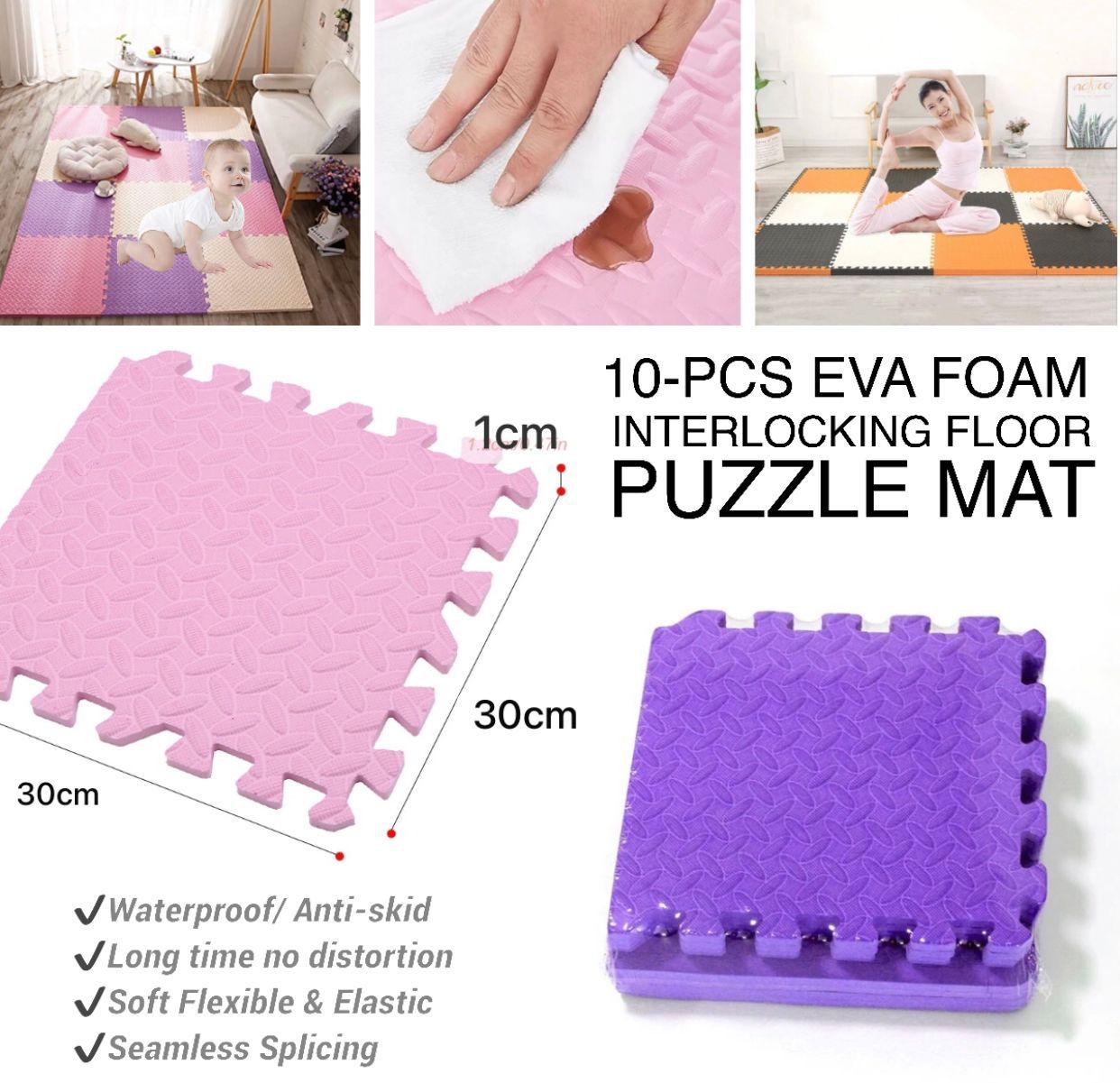 10Pc Foam Puzzle Mat
