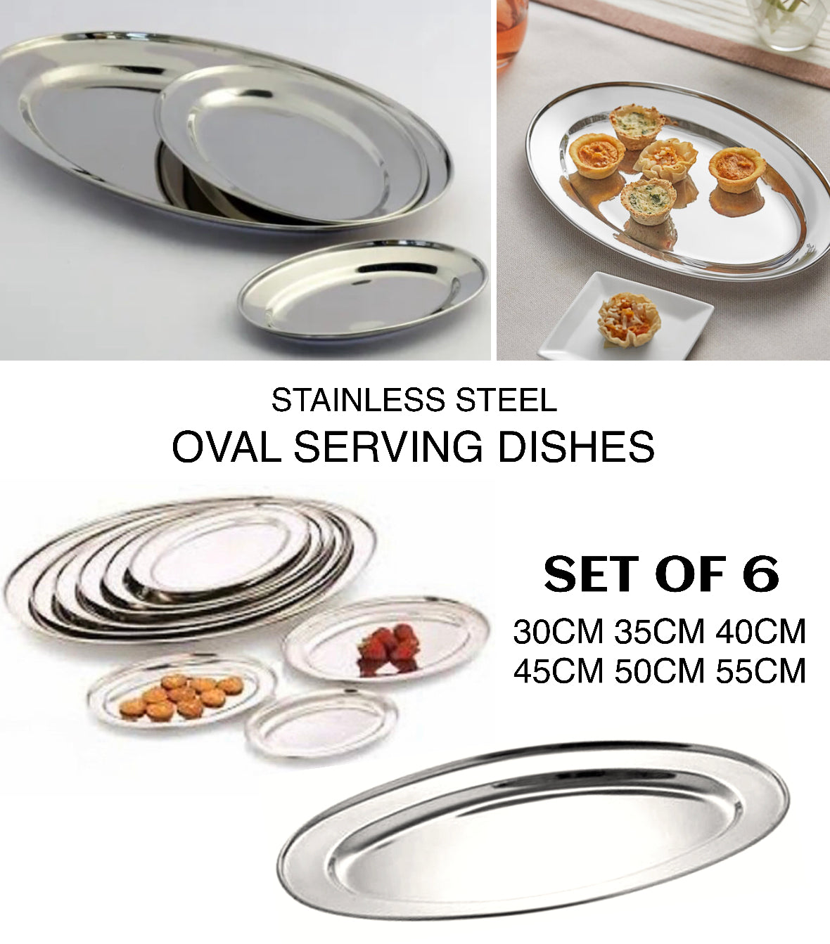 6-Pcs Oval Dishes (Buy1 Get 1 Free)