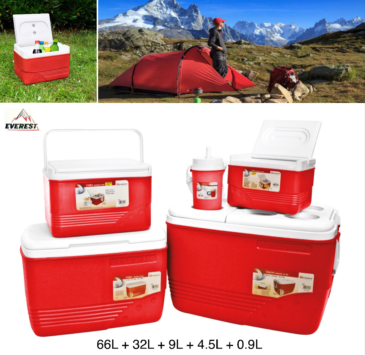 5-Pcs Cooler Set (Red)
