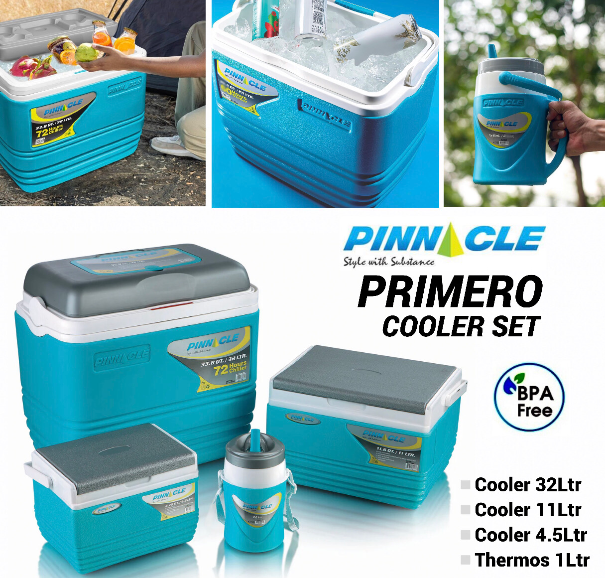 4Pcs Coolers Set (Blue)