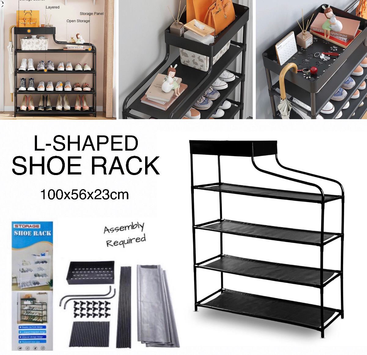 L-Shaped Rack (Black)