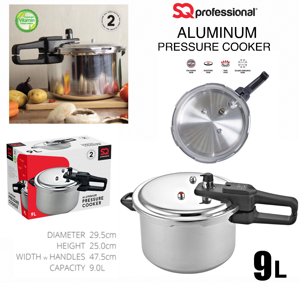 9L Pressure Cooker (SQ)
