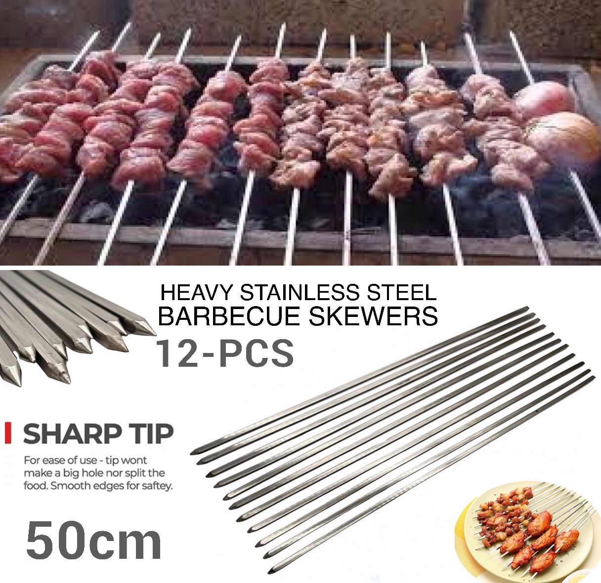 12-Pcs Narrow Skewers
