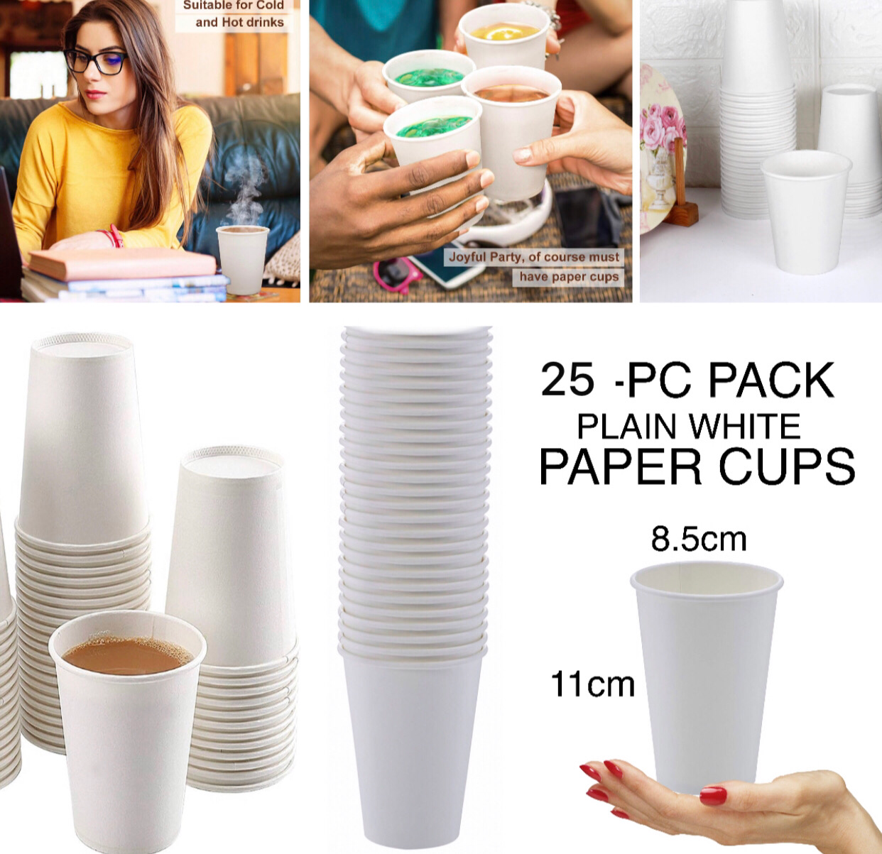 25-Pc Paper Cups