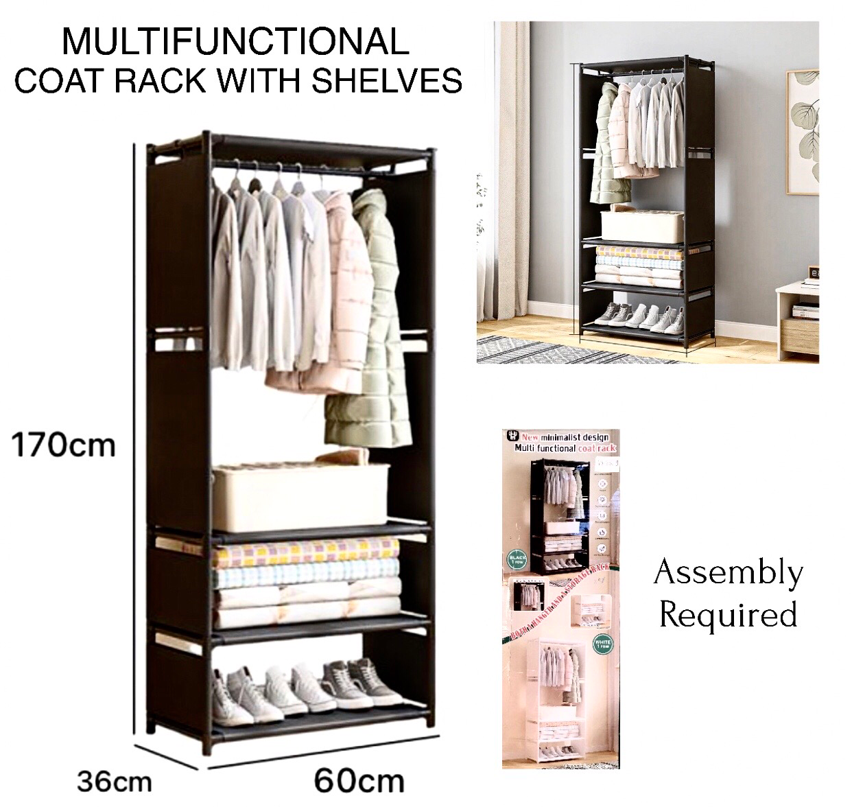 Coat Rack With Shelves