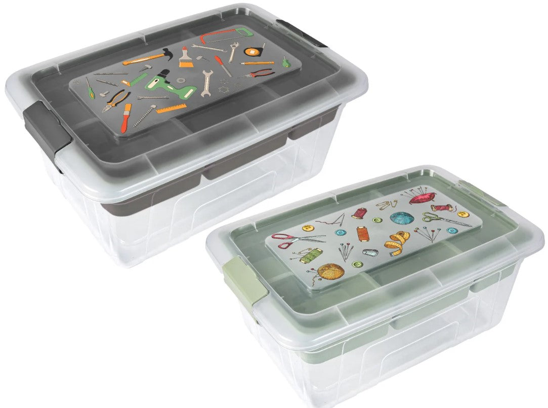 Decorated Divided Storage Box 5.7 L