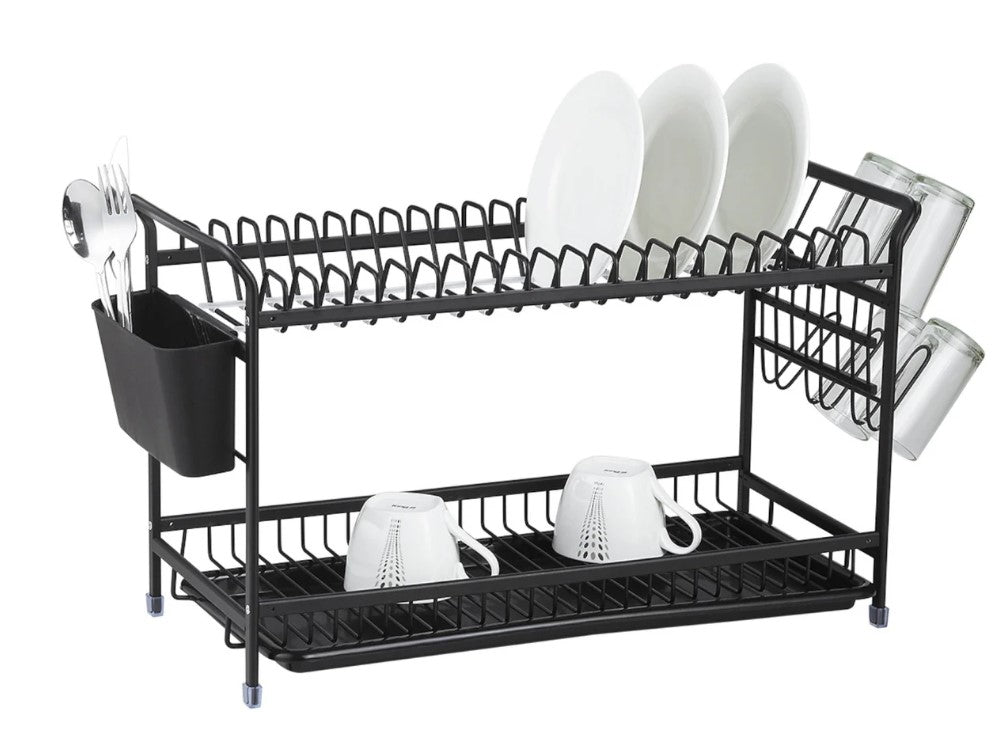 Dosthoff Black Aluminium Dish Rack 2 Tiers