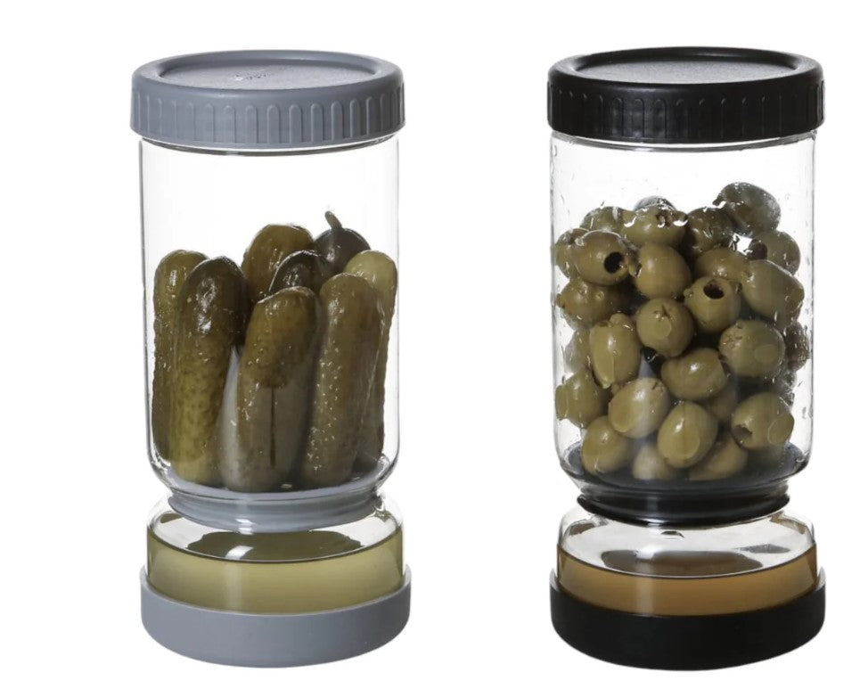 Dosthoff Slim Clear Glass Olive & Pickles Preservation J