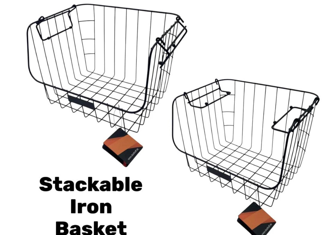 Dosthoff Stackable Iron Basket with 2 Flipping Handles