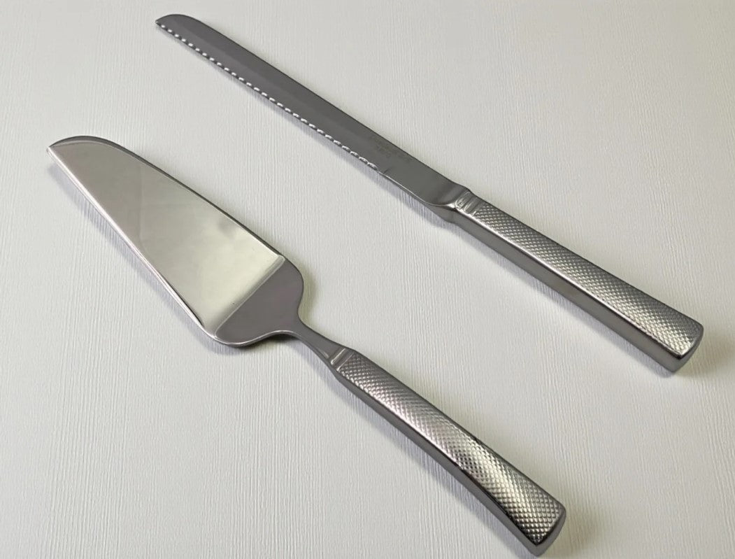 Dosthoff SS Cake Serving Set Hammered Handle