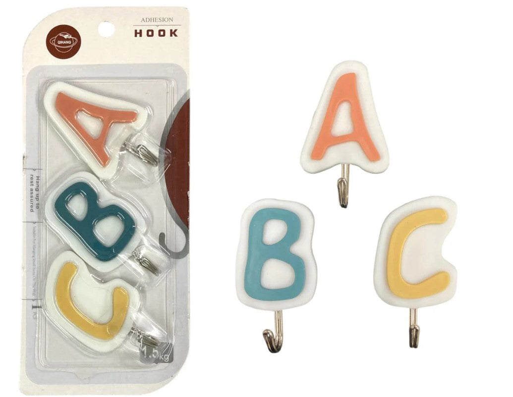 BC Strong Plastic Adhesive Hooks X3