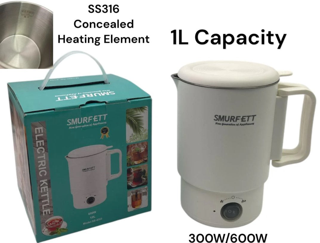Smart Stainless Steel Electric Kettle 1L - 600W