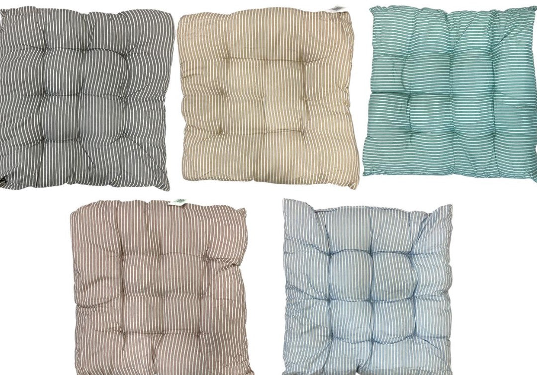 Cotton Seat Cushion with Pastel Colors and Attachments