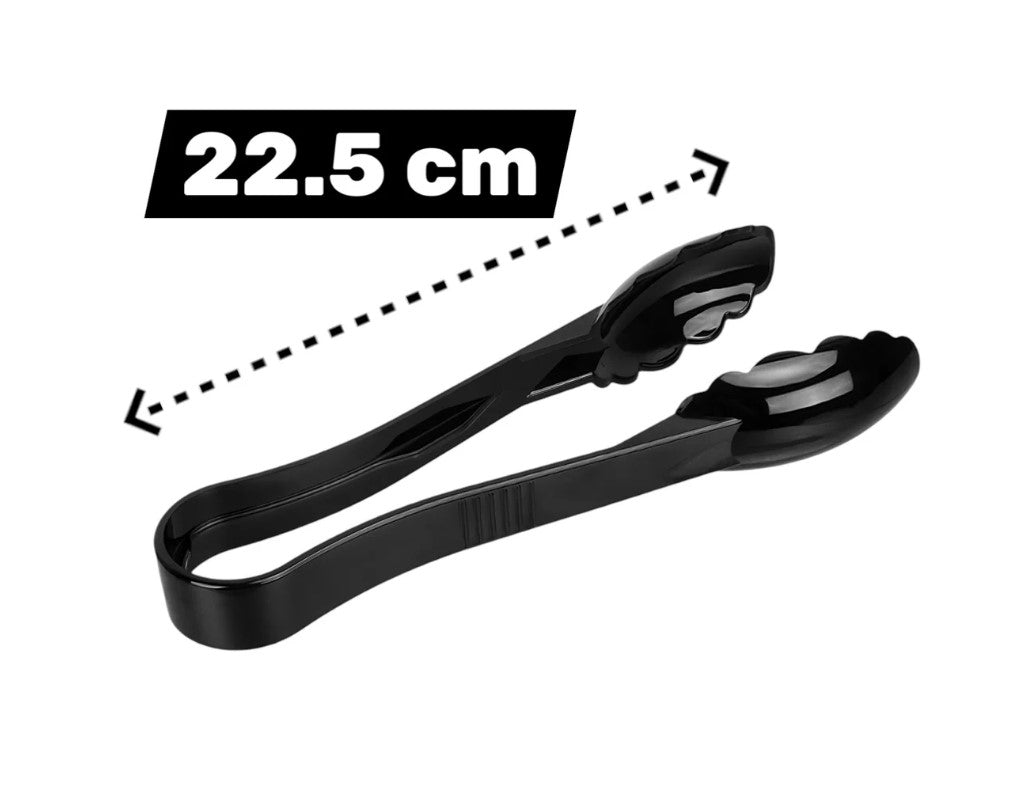 Polycarbonate Medium Black Tong 22.5 cm