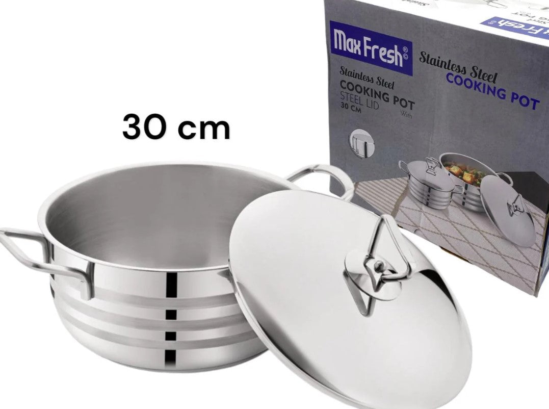 Max Fresh SS Cooking Pot with SS lid 30 cm