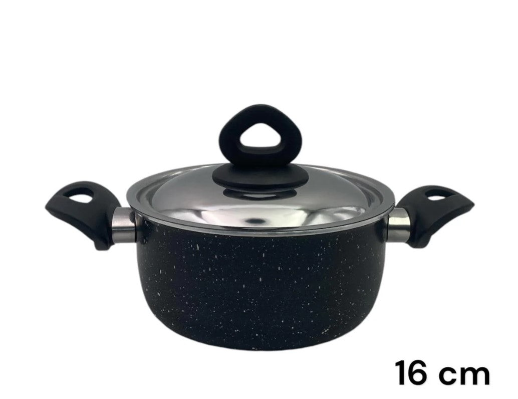 Black Granite Nouval Casserole 16 cm