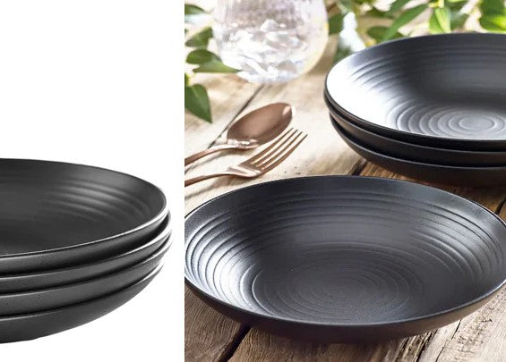 Dosthoff Matt Black Ripple Deep Plate 21 cm
