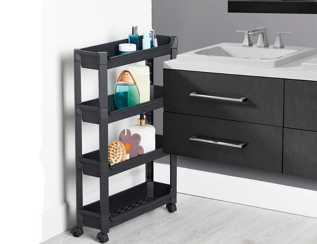 4 Tiers Narrow Shelf Unit with Wheels ORG-66