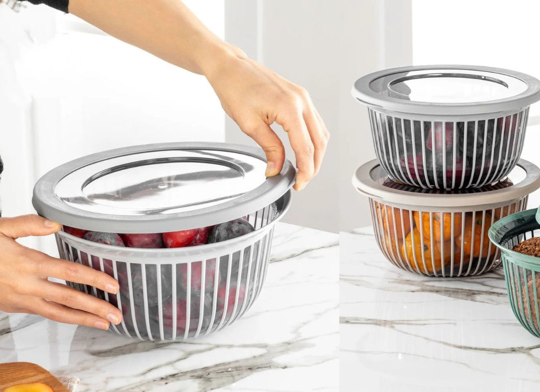 Linea Round Bowl 3 L with cover