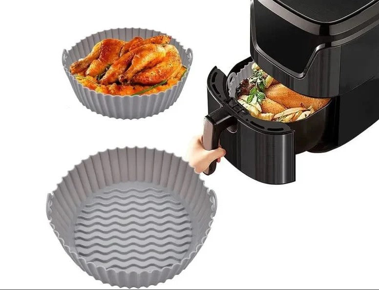Round Air Fryer Silicone Basket Tray
