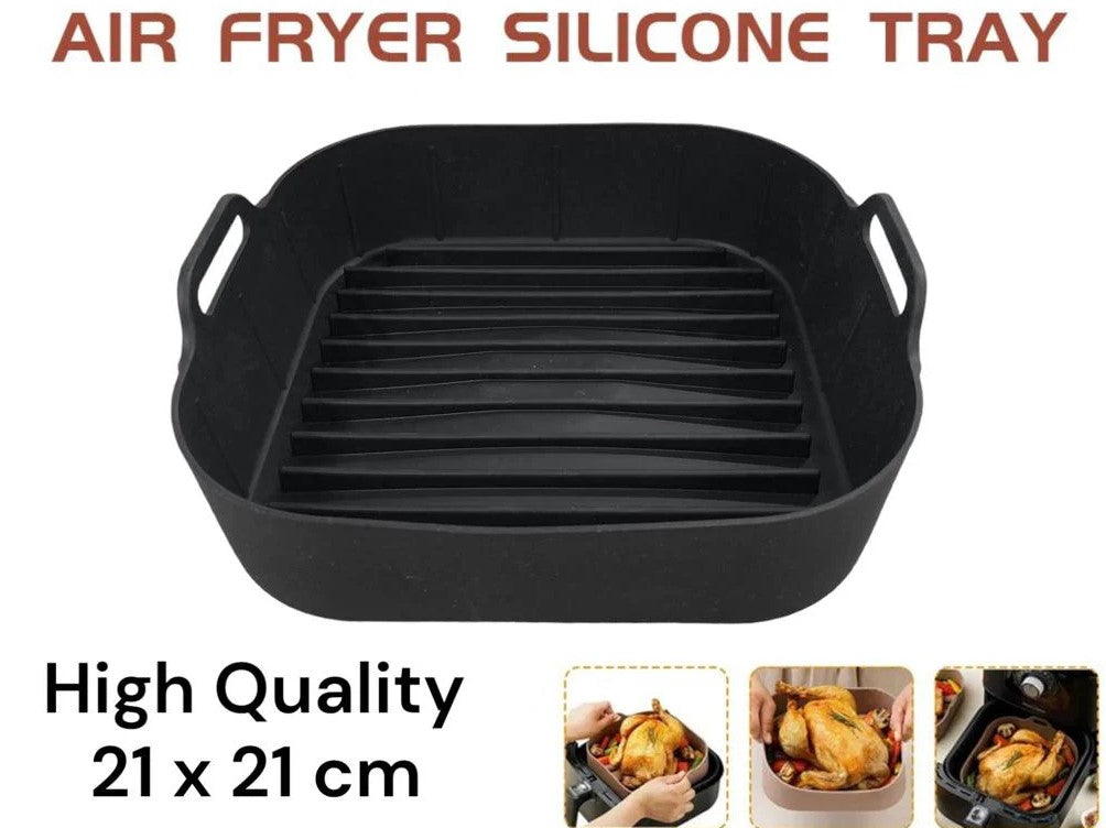 Squared High Quality Air Fryer Silicone Basket Tray