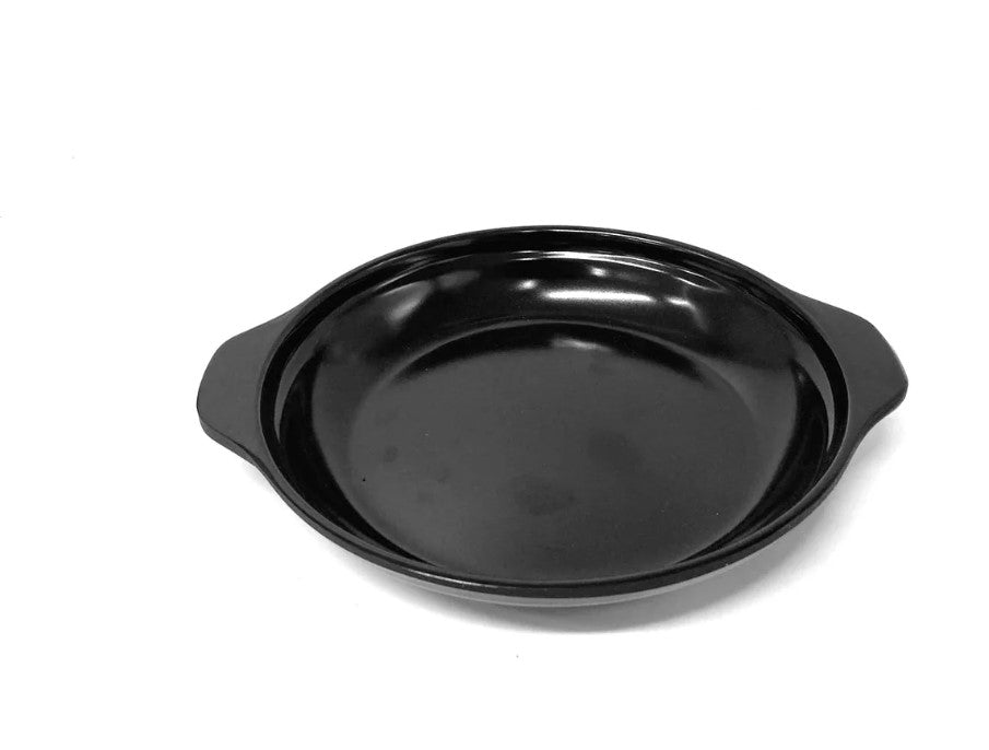Black Melamine Round Plate 17.5 cm