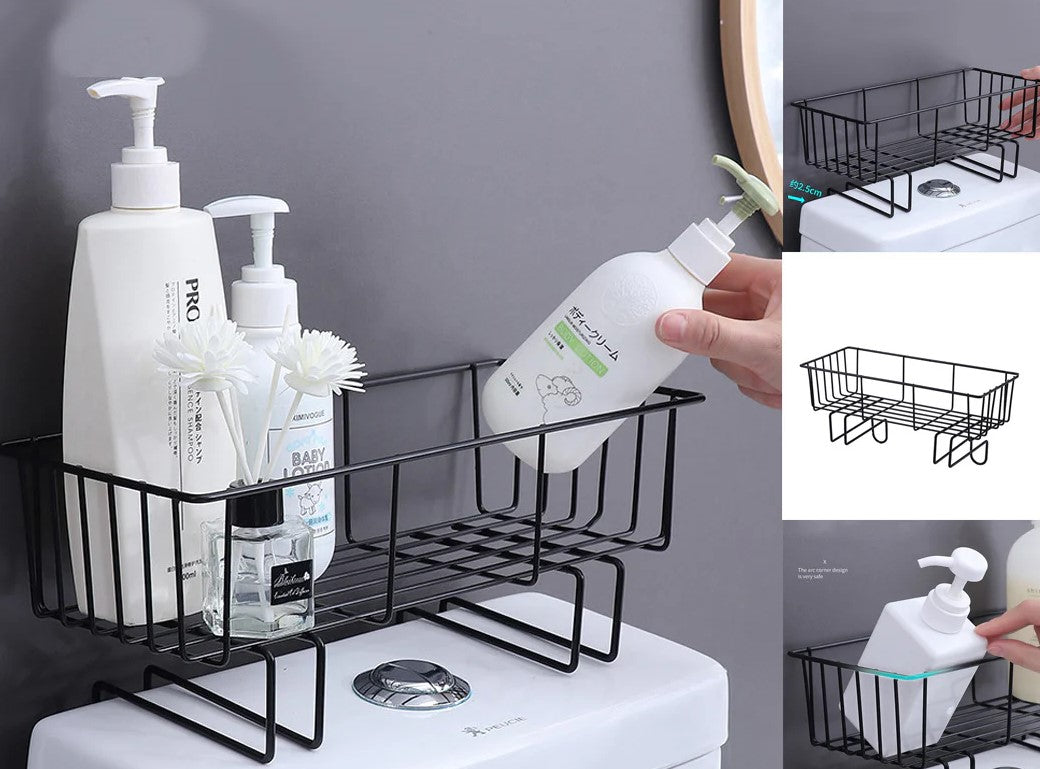 Large Wide Organizing Basket Over Toilet Seat