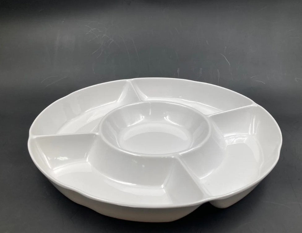 5 compartments divided dish 14" size 35 cm