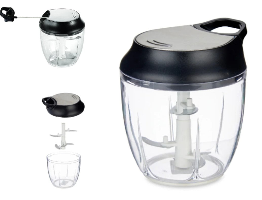 Manual Food Chopper with 5 blades SS Cover