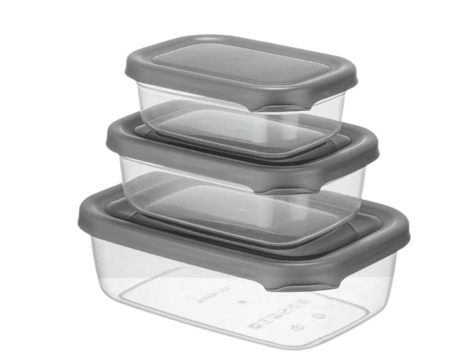 Set of 3 Storage Boxes 1.2L+0.67L+0.4L