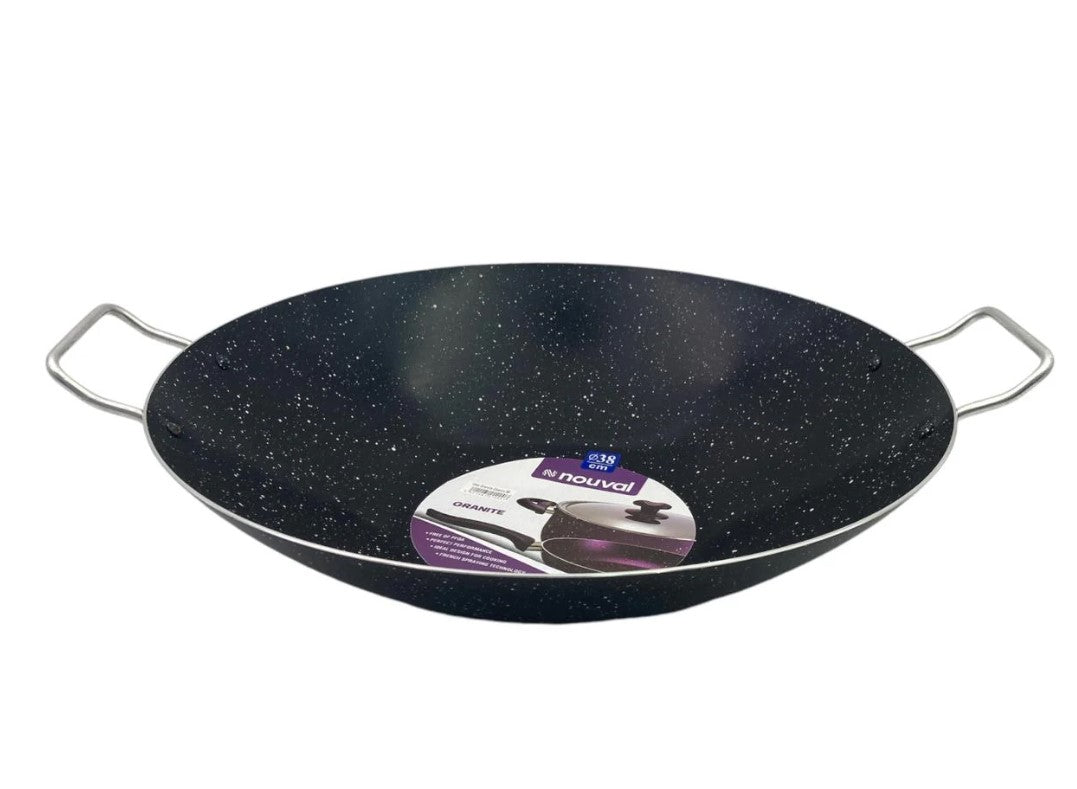 Black Granite Nouval Wok 38 cm