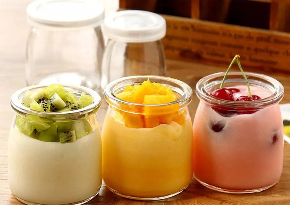 Small Glass Jar X3 Wide Mouth
