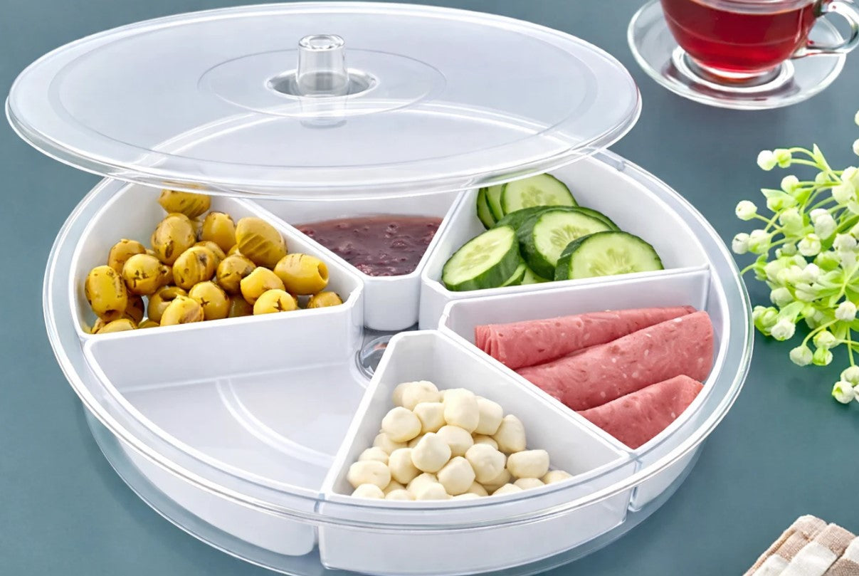 Twista Diivided Transparent Rotating Table Organizer