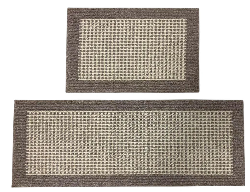 Multi purpose rug set of 2 with Latex back 122cm & 72 cm