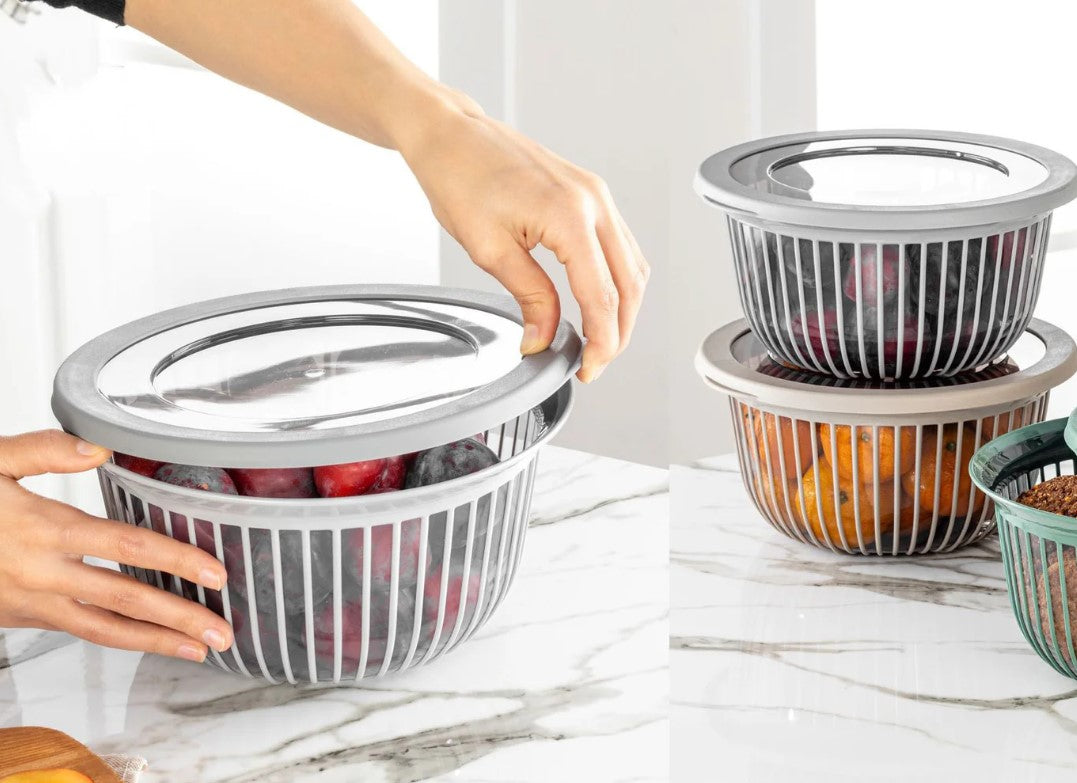Linea Round Bowl 3 L with cover