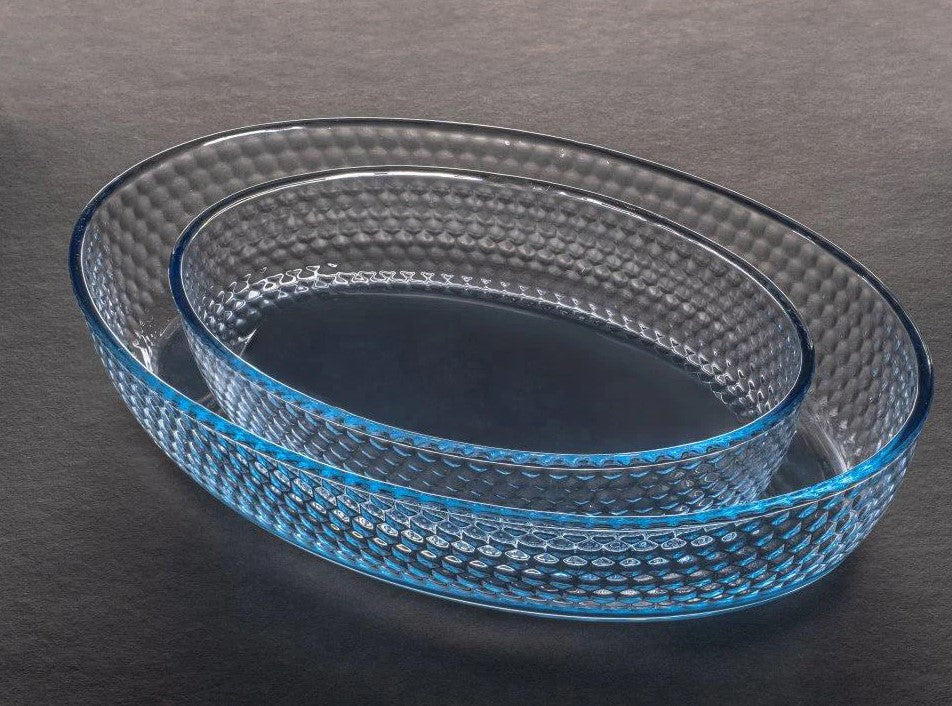 Dotted Oval Oven Tray Set of 2
