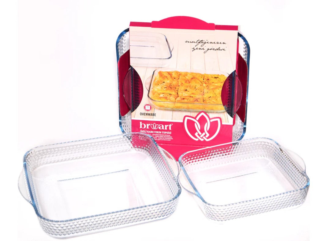 Dotted Squared Oven Tray Set of 2