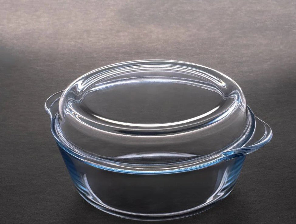 Oven Safe Borosilicate Glass Casserole with Lid 24.7 cm