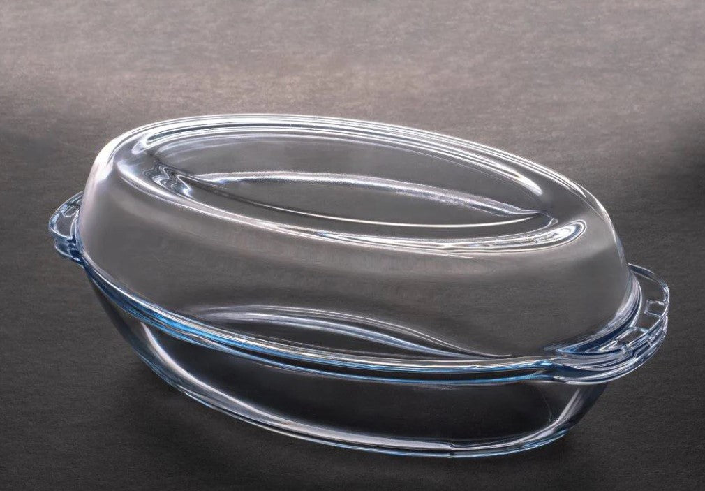 Oven Safe Borosilicate Glass Casserole with Lid 24.7 cm