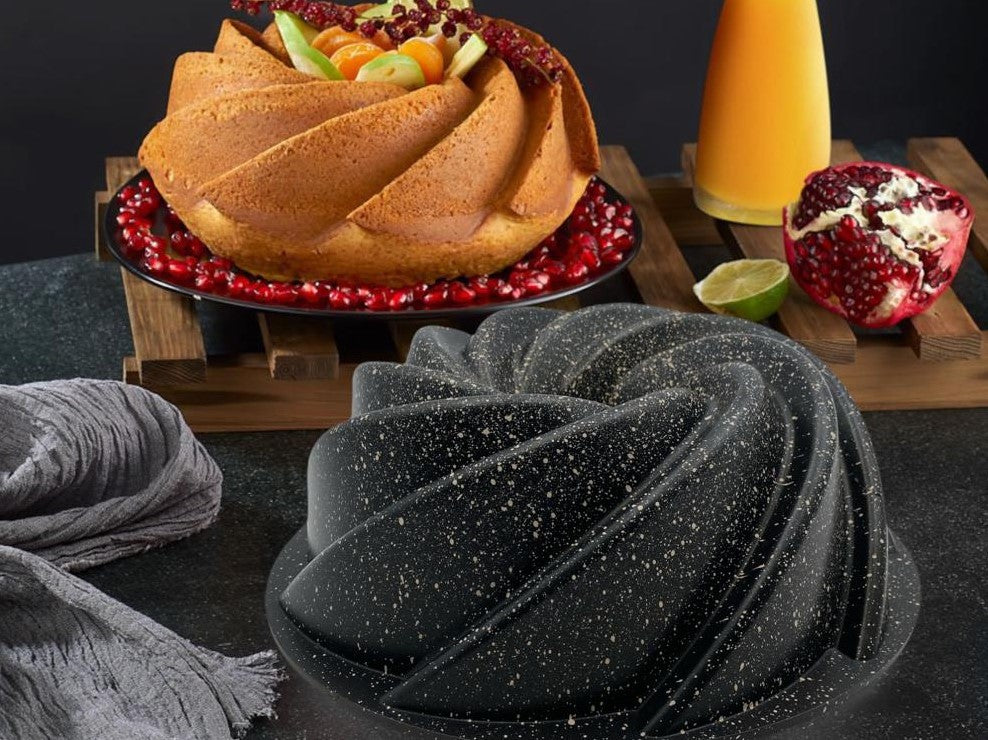 DOSTHOFF CAST ALUMINIUM GRANITE COATED BUNDFORM CAKE PAN