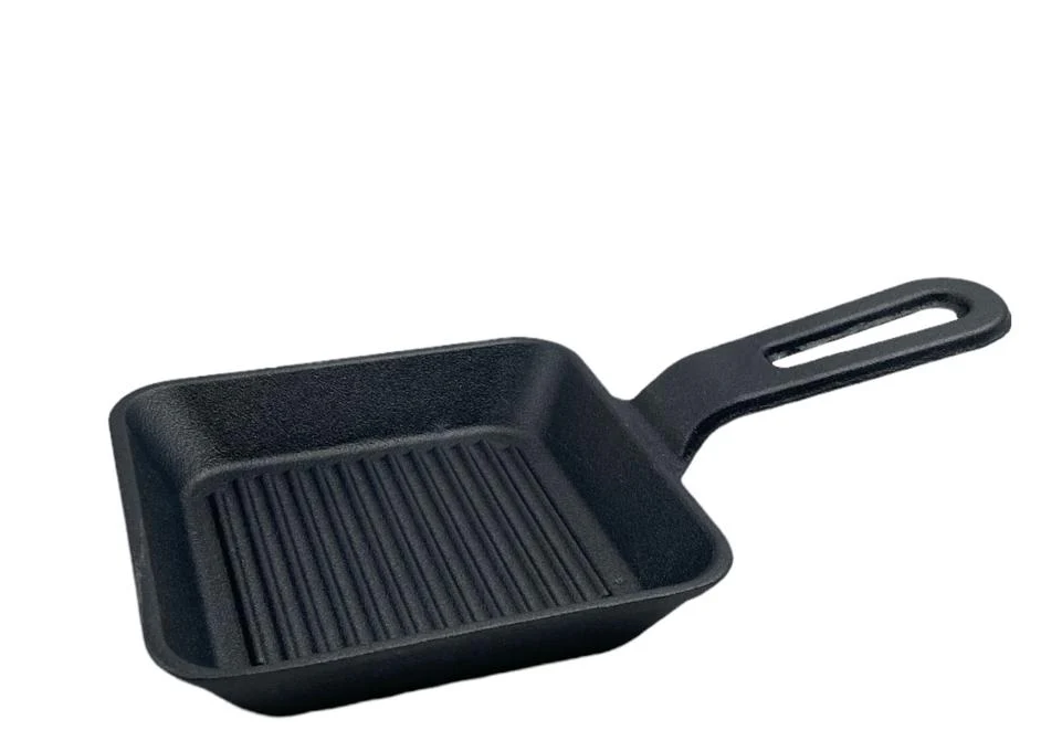 Cast iron squared sizzling platter 14 cm