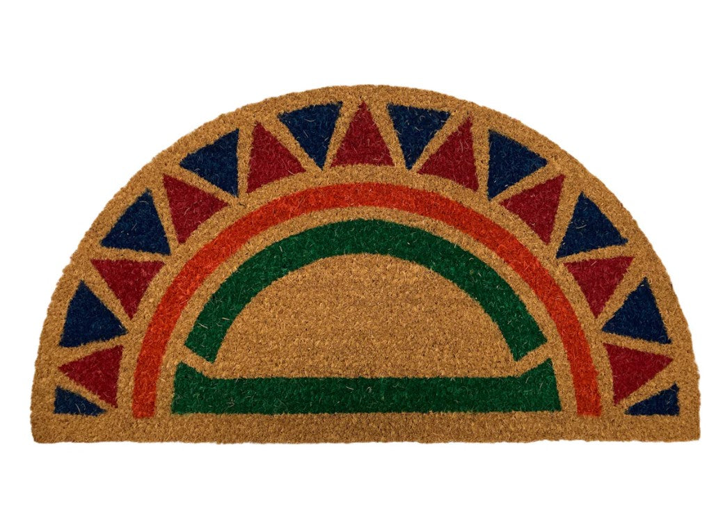 Coco mat half round with PVC backing 75x45 cm