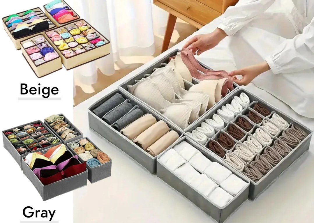 Set of 4 Non Woven Organizers for Drawer Organization