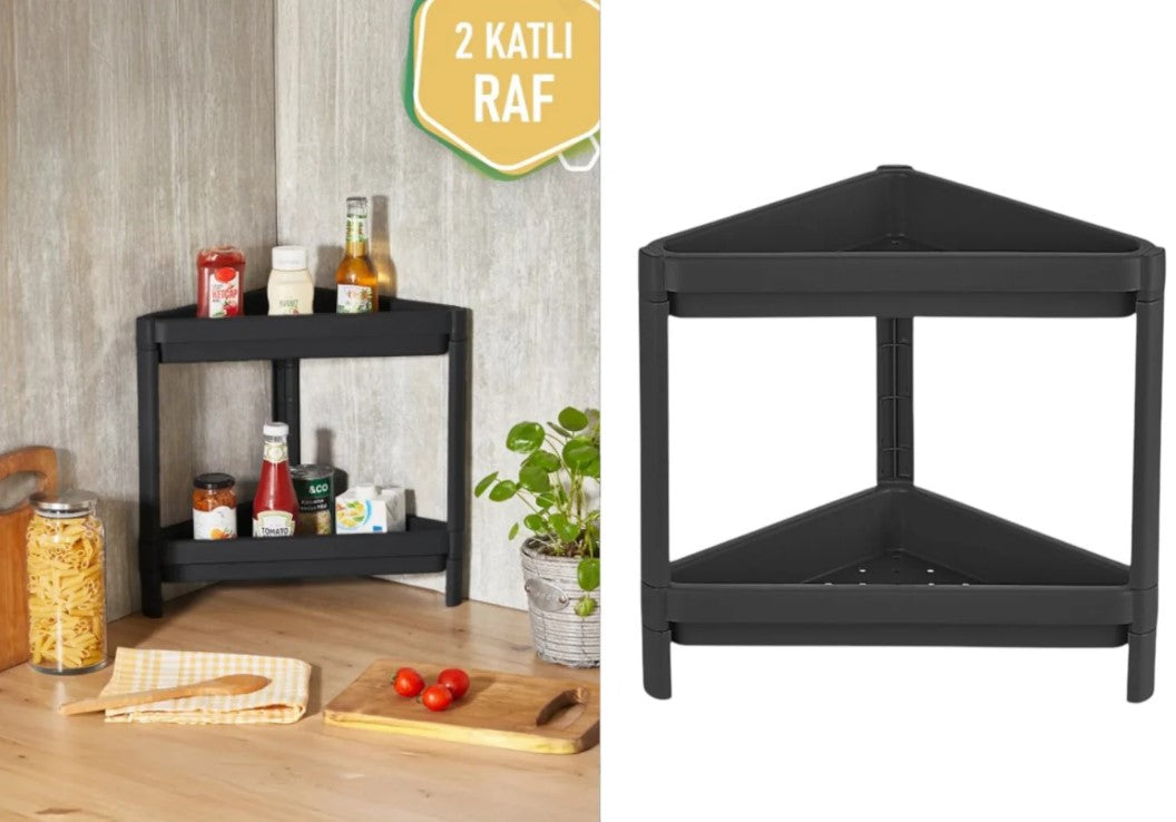 2 Tiers Corner Shelf Unit