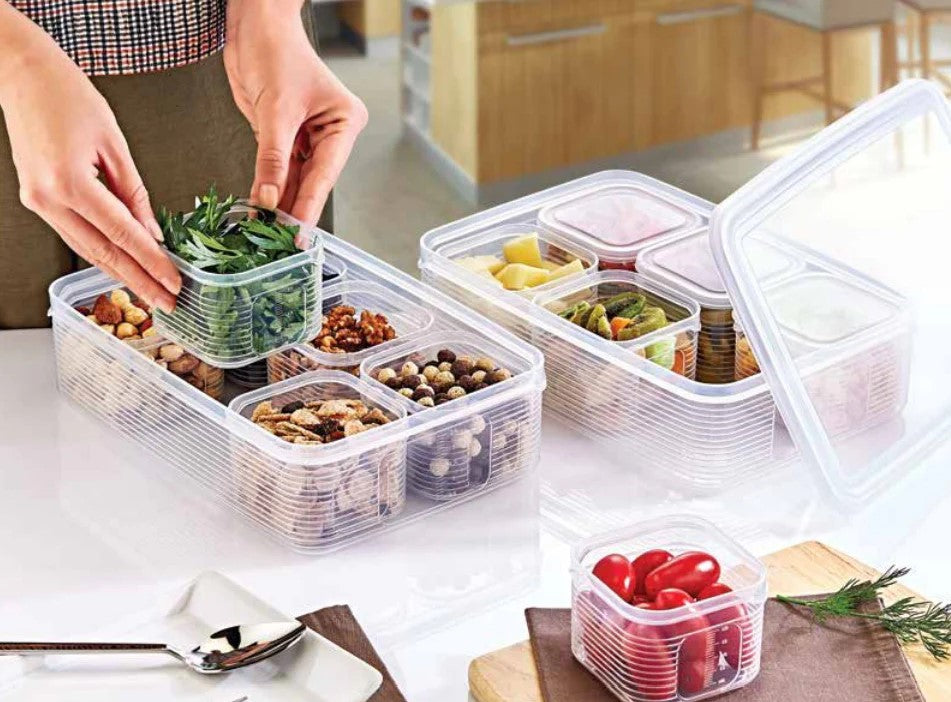 Line Storage Box Set of 7 Pieces: 6+1 3.5L and 6x0.35L